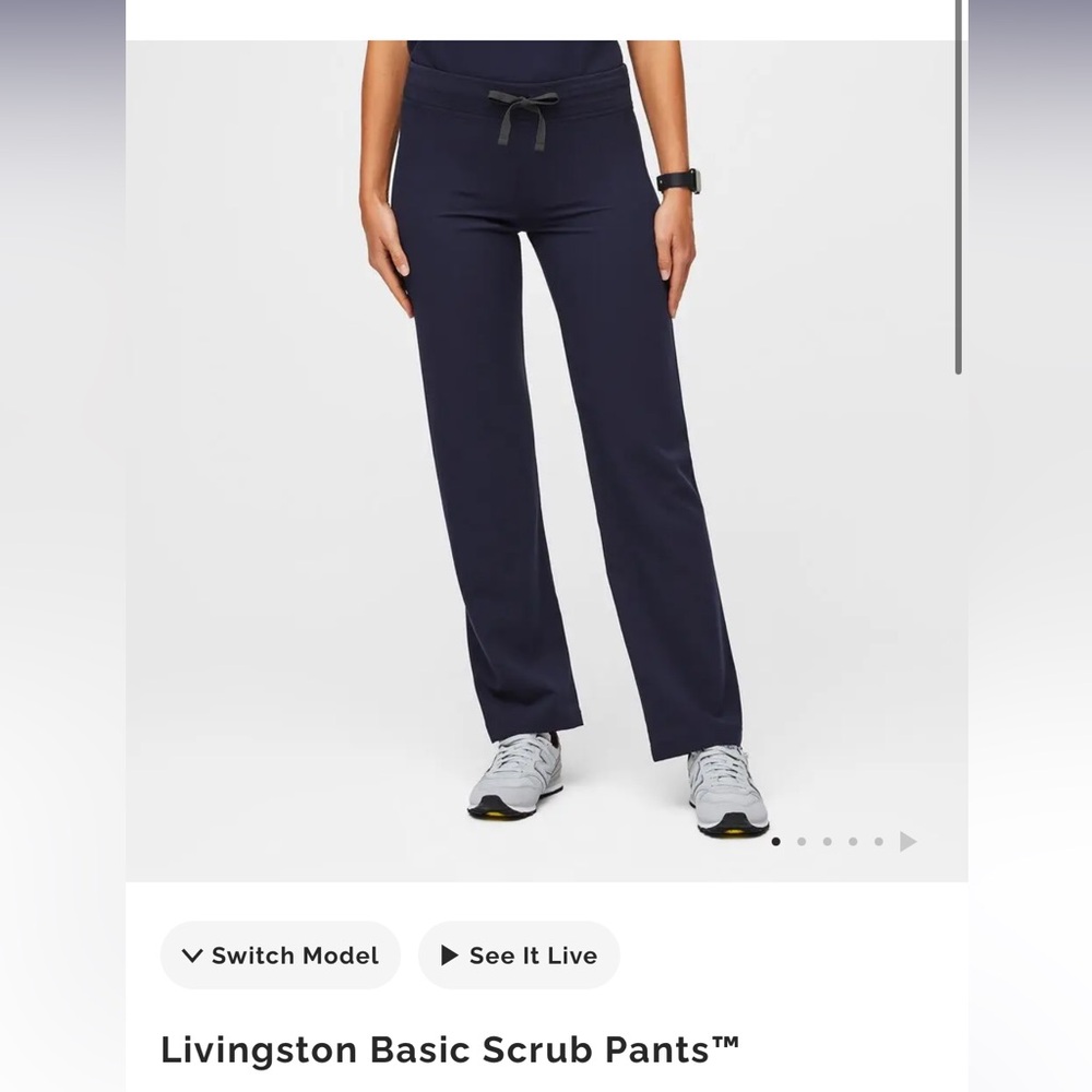 Figs Livingston Basic Scrub Pants in Navy